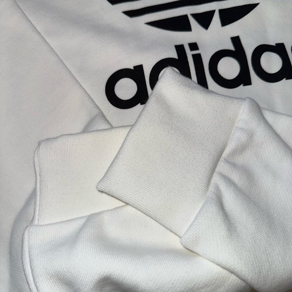 Adidas Men's Trefoil White Hoodie - Picture 8 of 9